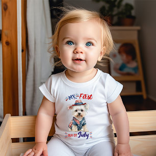 My First 4th of July Baby Bodysuit T-Shirt