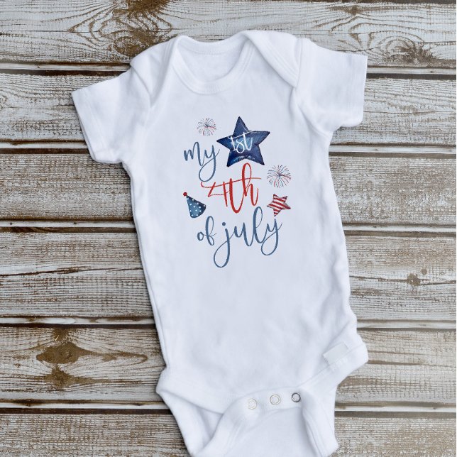 My First 4th of July - Name Baby Bodysuit (Creator Uploaded)