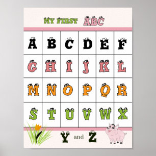 My First ABC Piggy Poster
