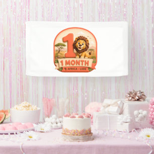 My First Adventure – 1 Month Baby Milestone Little Banner