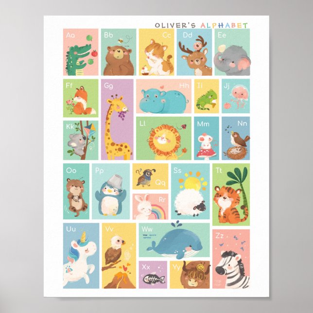 My First Alphabet ABC Animals Poster (Front)