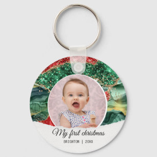 My first birthday christmas  key ring