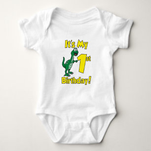 My First Birthday Dinosaur Baby Bodysuit