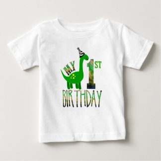 My First Birthday Dinosaur Party Baby T-Shirt