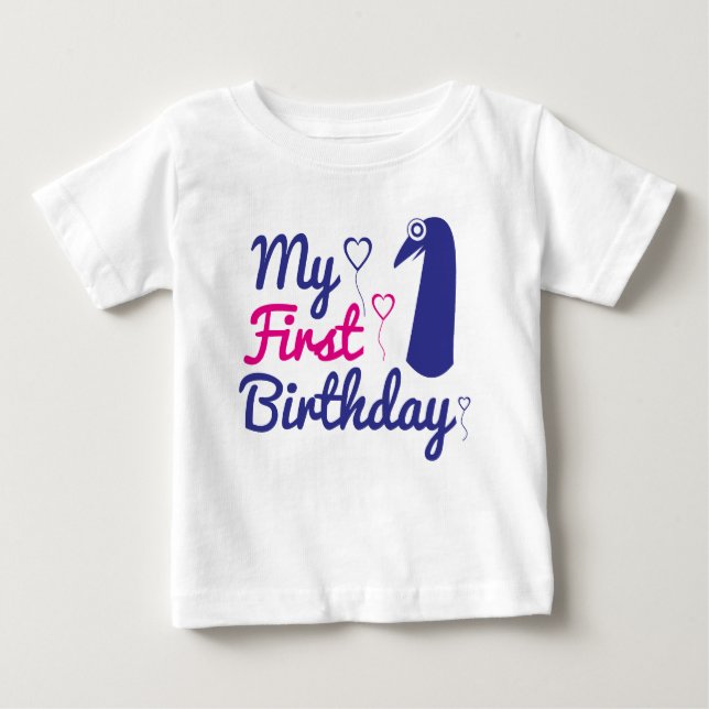 My First Birthday,My 1st Birthday for Boys, Girls Baby T-Shirt (Front)