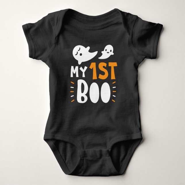 My First Boo, 1st Halloween T-Shirt for Kids Baby Bodysuit (Front)