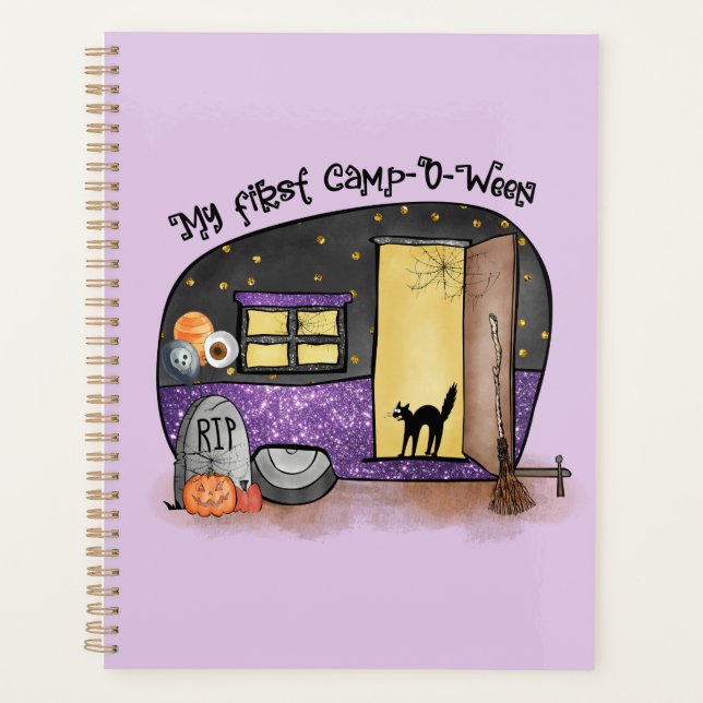 My First Camp-O-Ween – Spooky Black Cat Planner (Front)