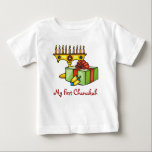 My First Chanukah Baby T-Shirt<br><div class="desc">The perfect Holiday gift for baby's first Chanukah celebration!</div>