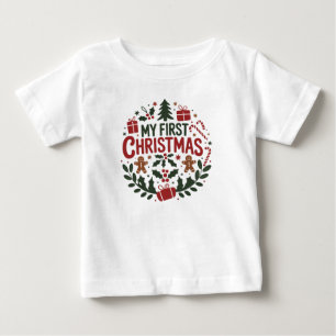 My First Christmas 1st Xmas Family Matching Baby  T-Shirt