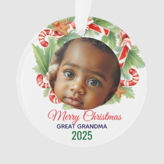 My First Christmas 2025: Personalised Photo Ornament