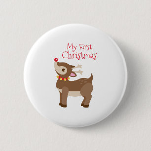 My First Christmas 6 Cm Round Badge
