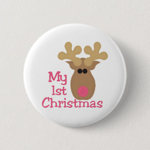 My First Christmas 6 Cm Round Badge