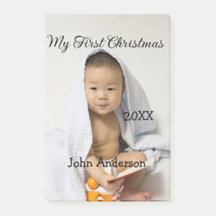 My first Christmas add baby name date year photo s Post-it Notes