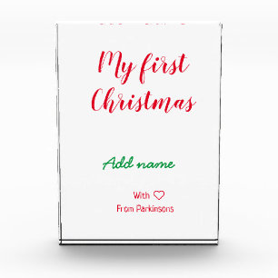 My first Christmas add name family name with love  Photo Block