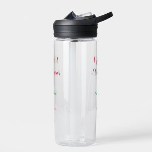 My first Christmas add name family name with love Water Bottle