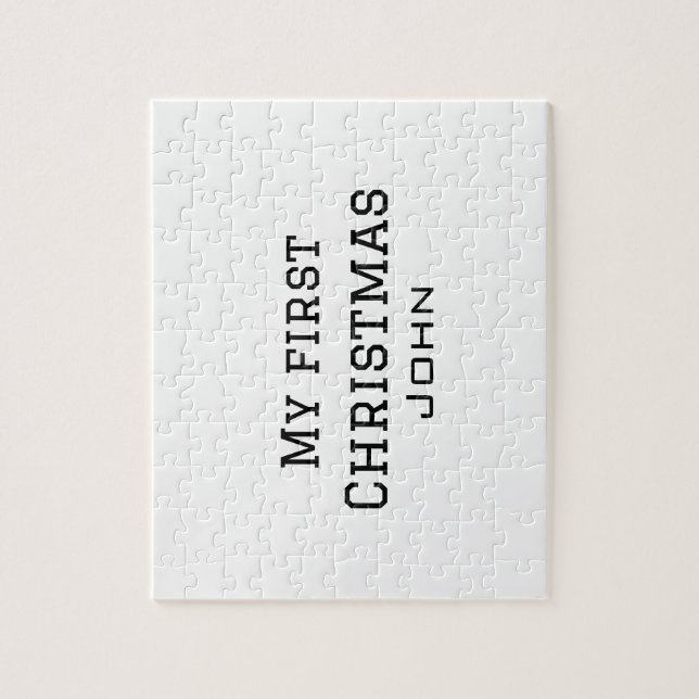 My first Christmas add name masculine men text sim Jigsaw Puzzle (Vertical)