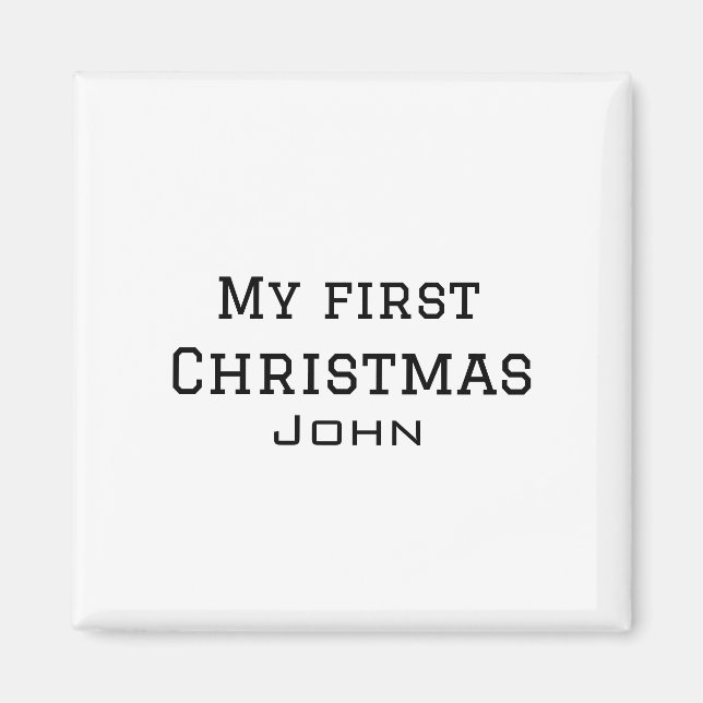 My first Christmas add name masculine men text sim Magnet (Front)