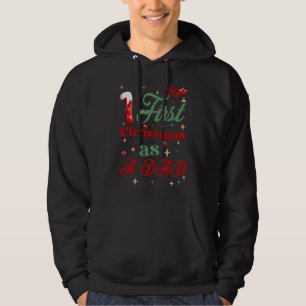 My First Christmas As A Dad Black Men's Hoodie
