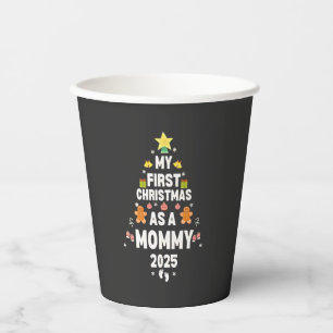 My First Christmas as a Mummy 2025 Xmas Paper Cups