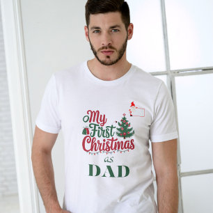 My First Christmas as Dad custom name family T-Shirt
