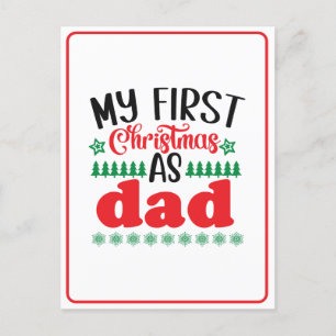 My First Christmas as Dad  Postcard