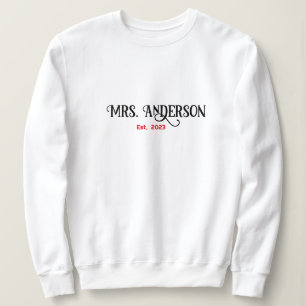 My First Christmas as Mrs Custom name Women's Sweatshirt