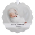 My first Christmas as mum with name and photo