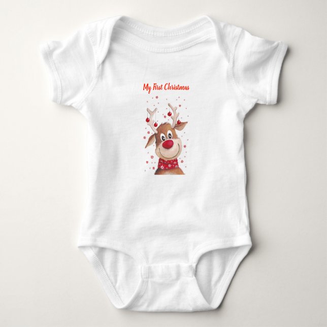 My first Christmas Baby Bodysuit (Front)