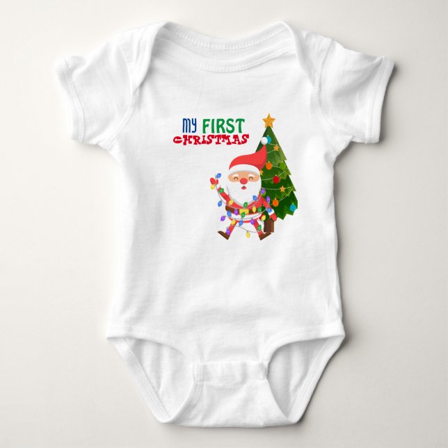 My first Christmas Baby Bodysuit  (Front)