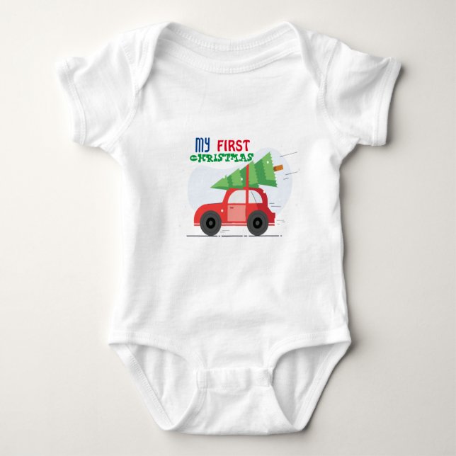 My first Christmas Baby Bodysuit  (Front)