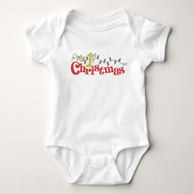 My First Christmas Baby Bodysuit (Front)