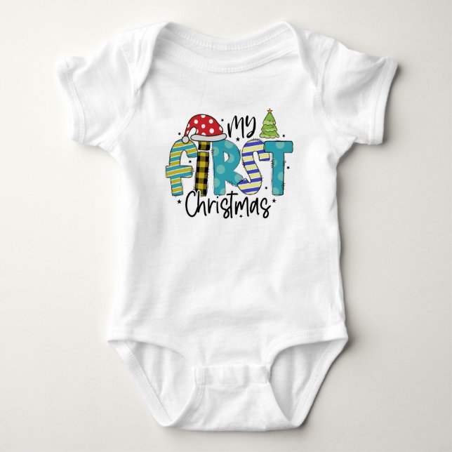 My first Christmas Baby Bodysuit (Front)