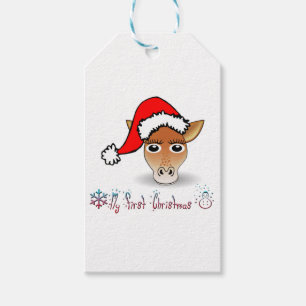 My First Christmas Baby Giraffe Gift Tags