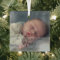 My First Christmas Baby Photo Elegant Script Glass