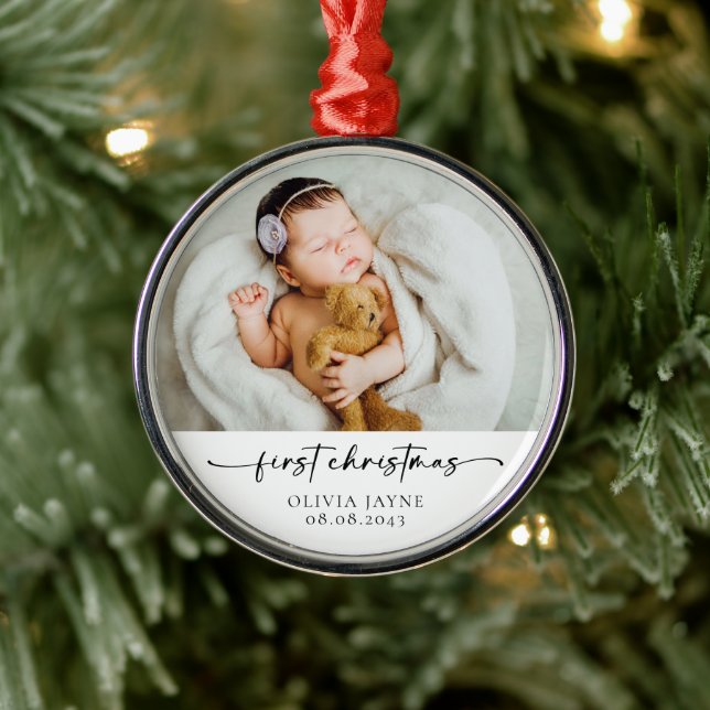 My First Christmas Baby Photo Keepsake Metal Tree Decoration (Tree)