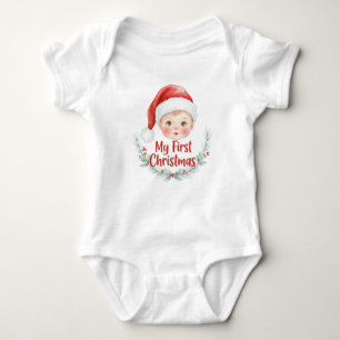 My First Christmas Baby Pine Holiday Baby Bodysuit