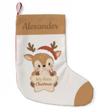 My First Christmas Baby Reindeer Custom