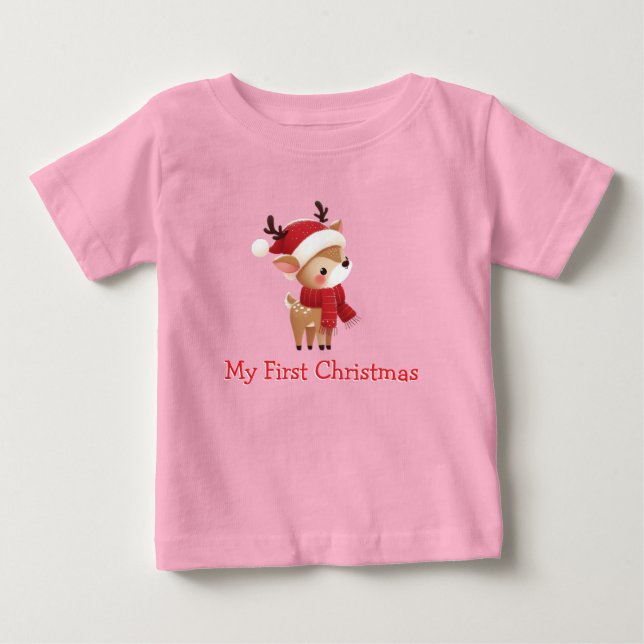 My First Christmas Baby T-Shirt (Front)