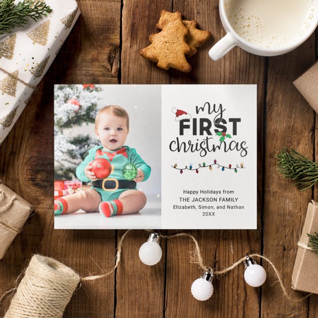 My first Christmas babys photo Holiday Card (Creator Uploaded)