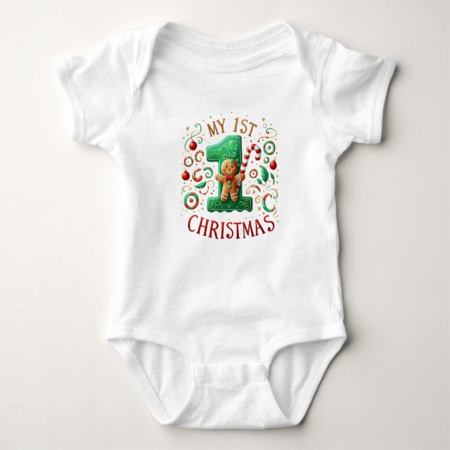 My First Christmas Bodysuit (Front)