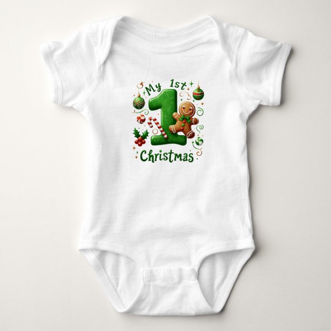 My First Christmas Bodysuit (Front)