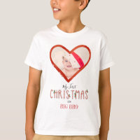 My First Christmas Brother Love Heart Baby Photo