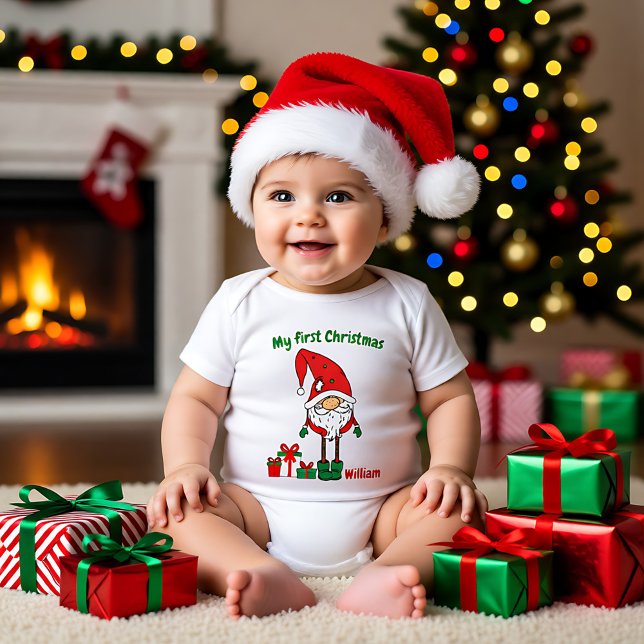 🎄My first Christmas, custom name, Baby Bodysuit (🎄My first Christmas, custom name, Baby Bodysuit)