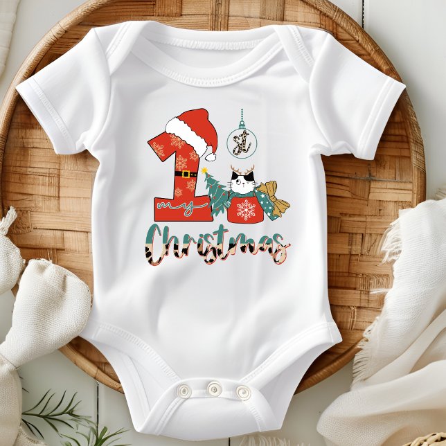 My First Christmas Cute Cat Baby Bodysuit (Creator Uploaded)