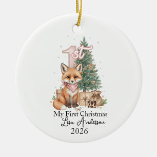 My First Christmas   Fox Ornament