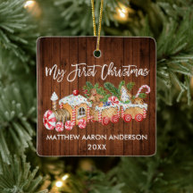 My First Christmas Gingerbread Train Candy Baby