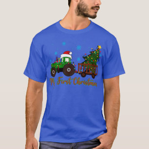 My First Christmas Green Tractor Baby Christmas TS T-Shirt