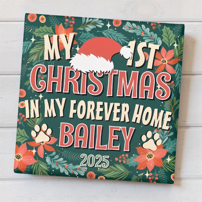 My First Christmas In My Forever Home Bold Wreath Magnet (Creator Uploaded)