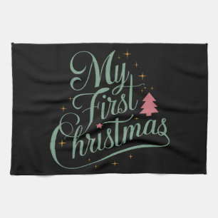 My First Christmas Matching Family Xmas Newborn Tea Towel
