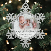 My First Christmas New Baby Photo